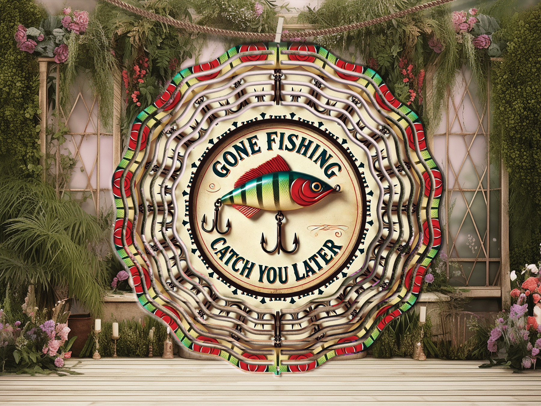 10" Windspinner Gone Fishing #1354